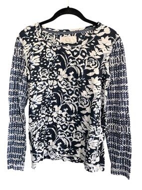 Cino Sundance Women’s Long Sleeve Tee Bmue White size Small 100% Cotton